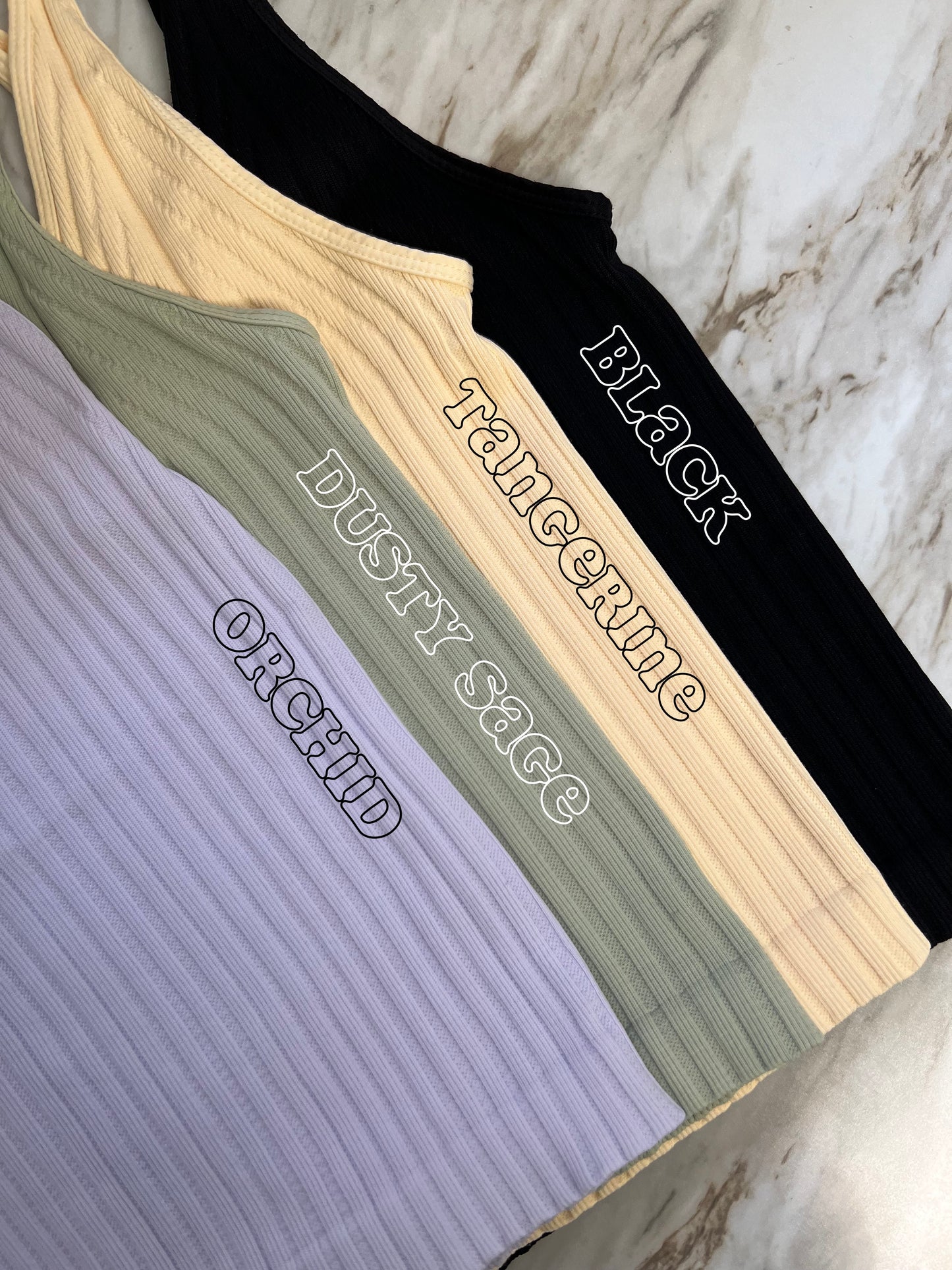 Wide Ribbed Seamless Tank Tops
