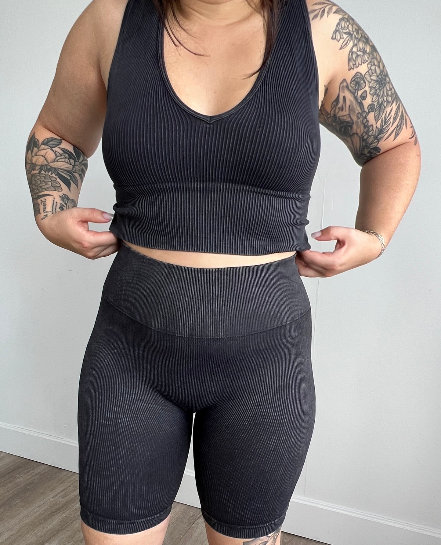 Seamless Ribbed Biker Shorts