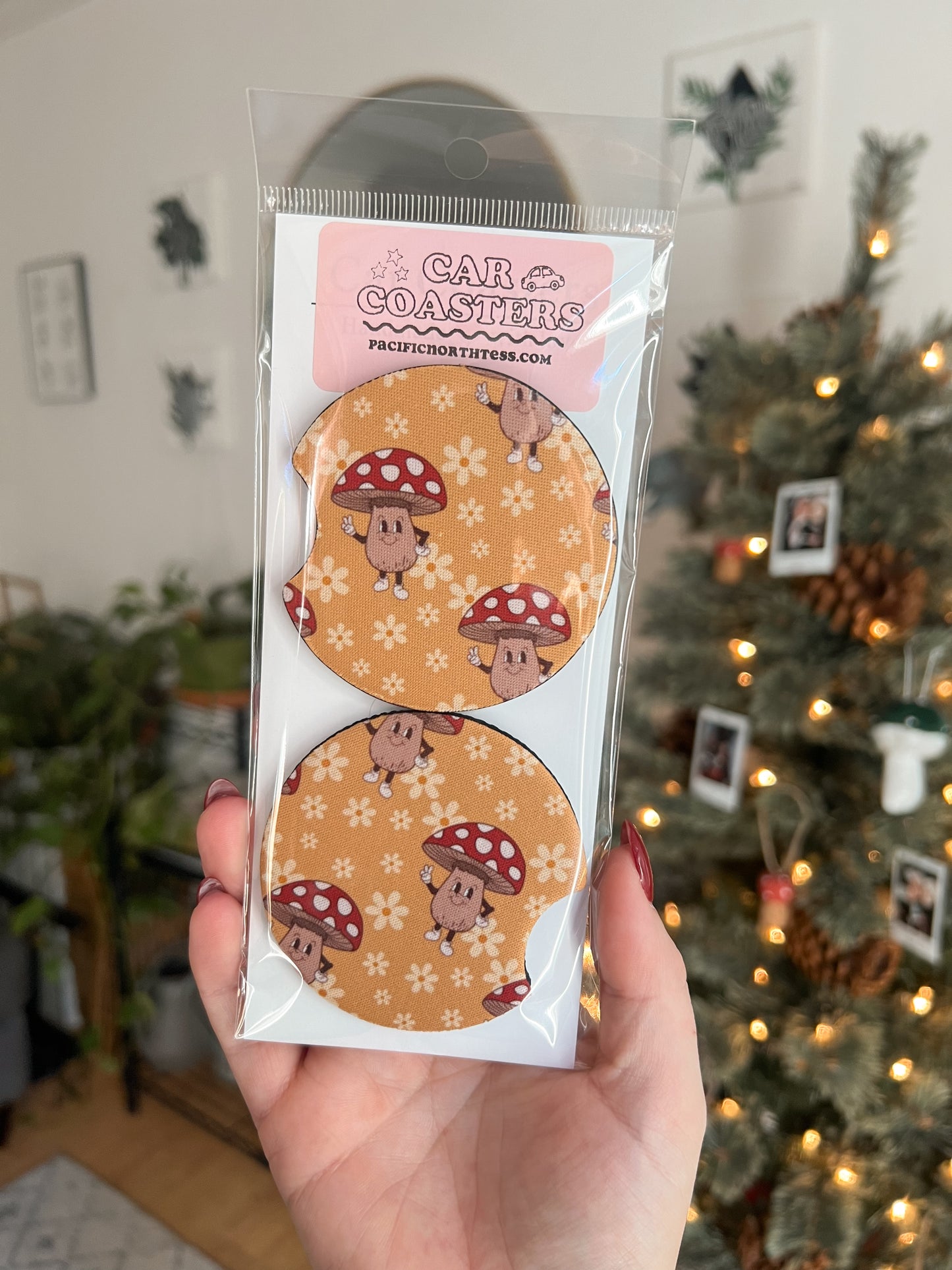 Marvin the Mushroom Car Coasters