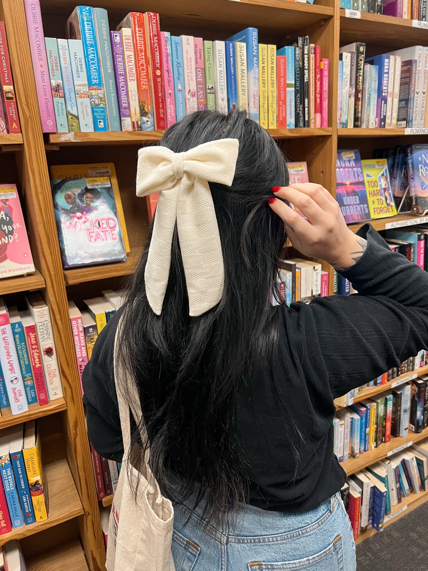 Monochrome Checkered Hair Bows