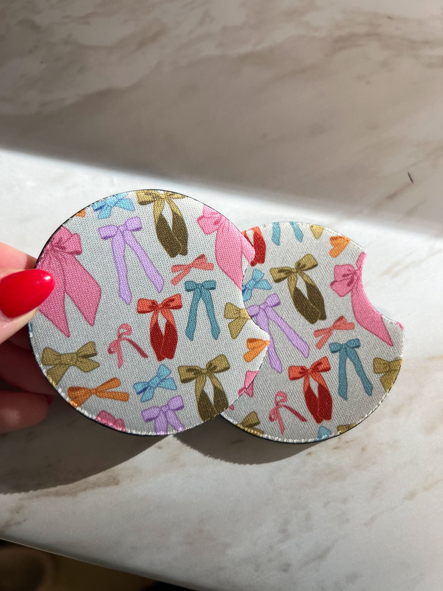 Vintage Bow Car Coasters