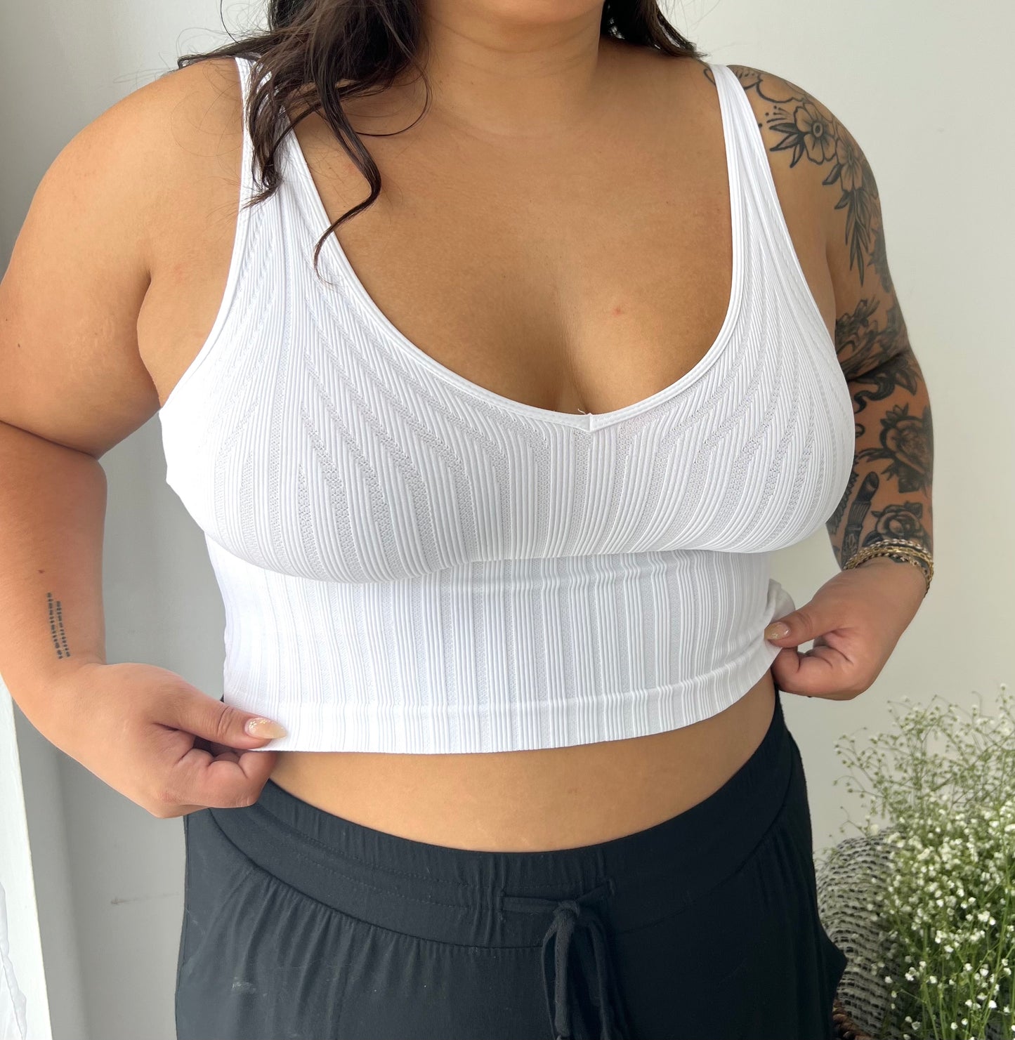 Wide Ribbed Seamless Tank Tops