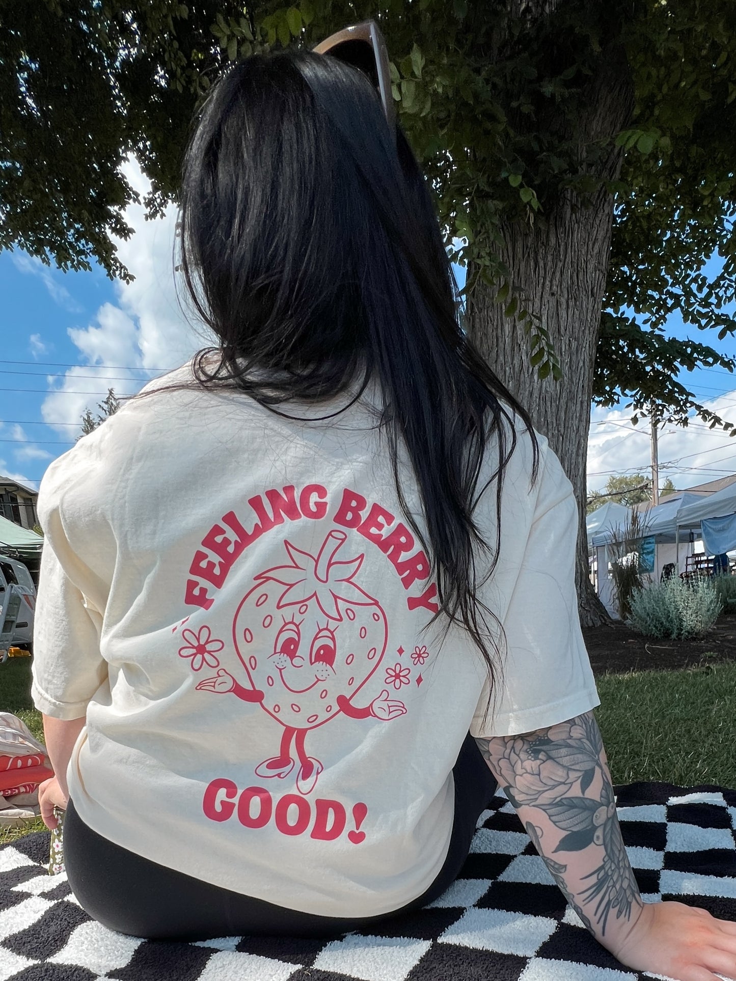 Feeling Berry Good Retro Strawberry TShirt