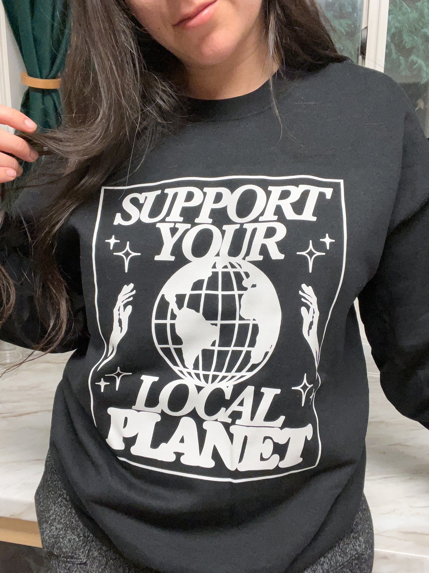 Support Your Local Planet Crewneck Sweatshirt