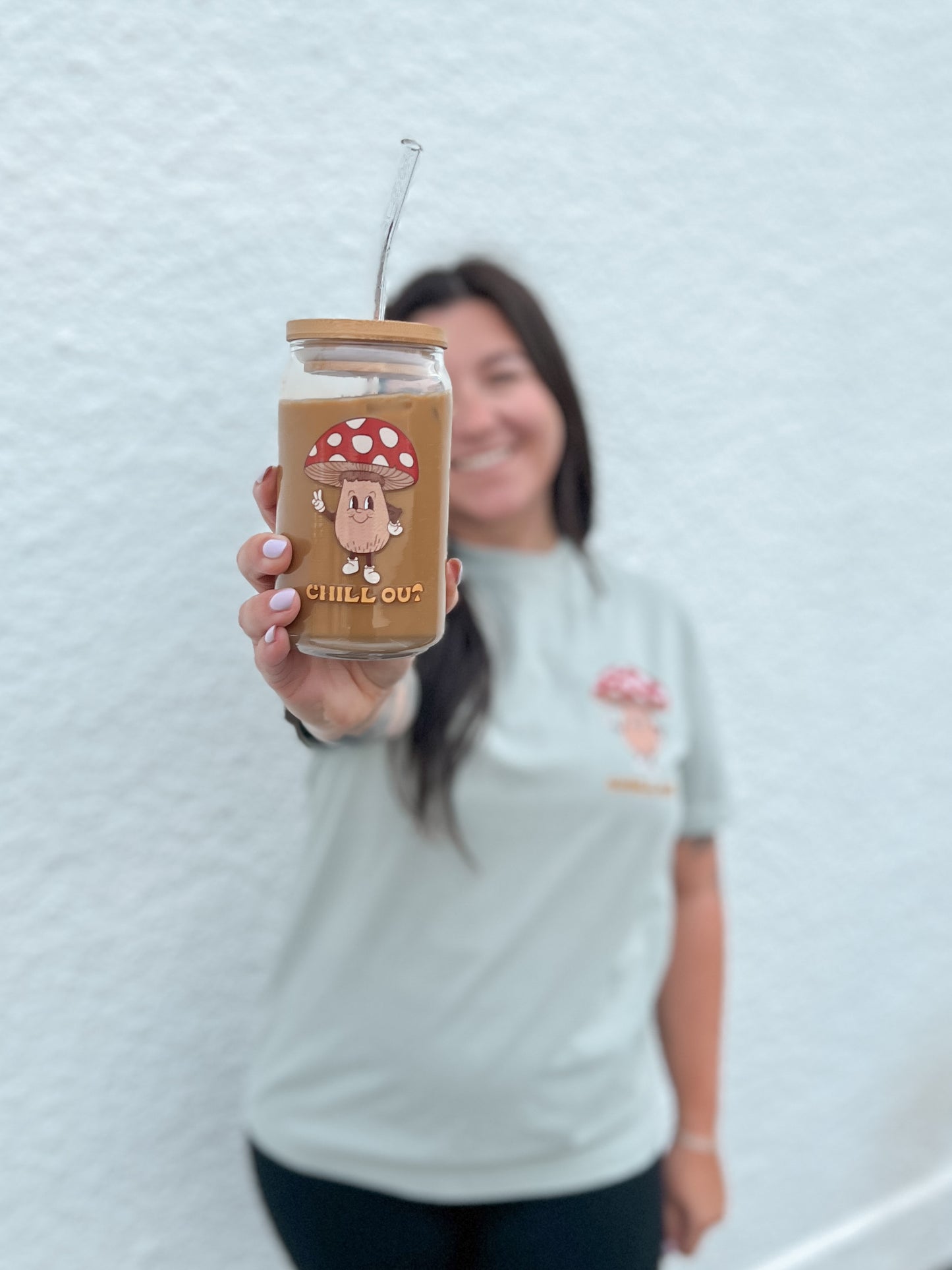 Marvin the Mushroom Chill Out Can Glass Cup