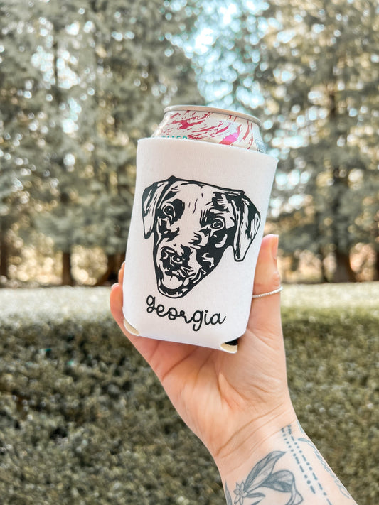 Personalized Pet Portrait Beer Can Cooler