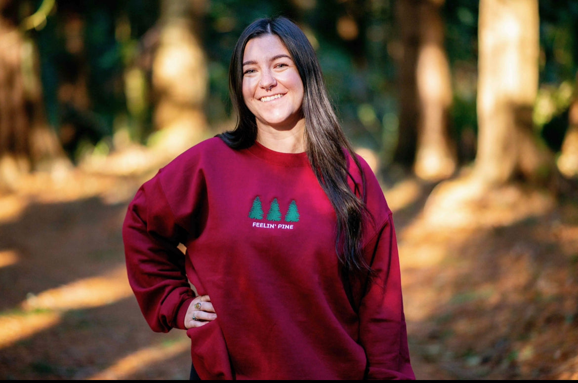 Feelin' Pine Embroidered Crewneck Sweatshirt