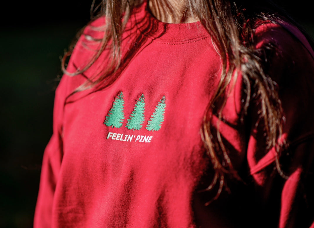 Feelin' Pine Embroidered Crewneck Sweatshirt