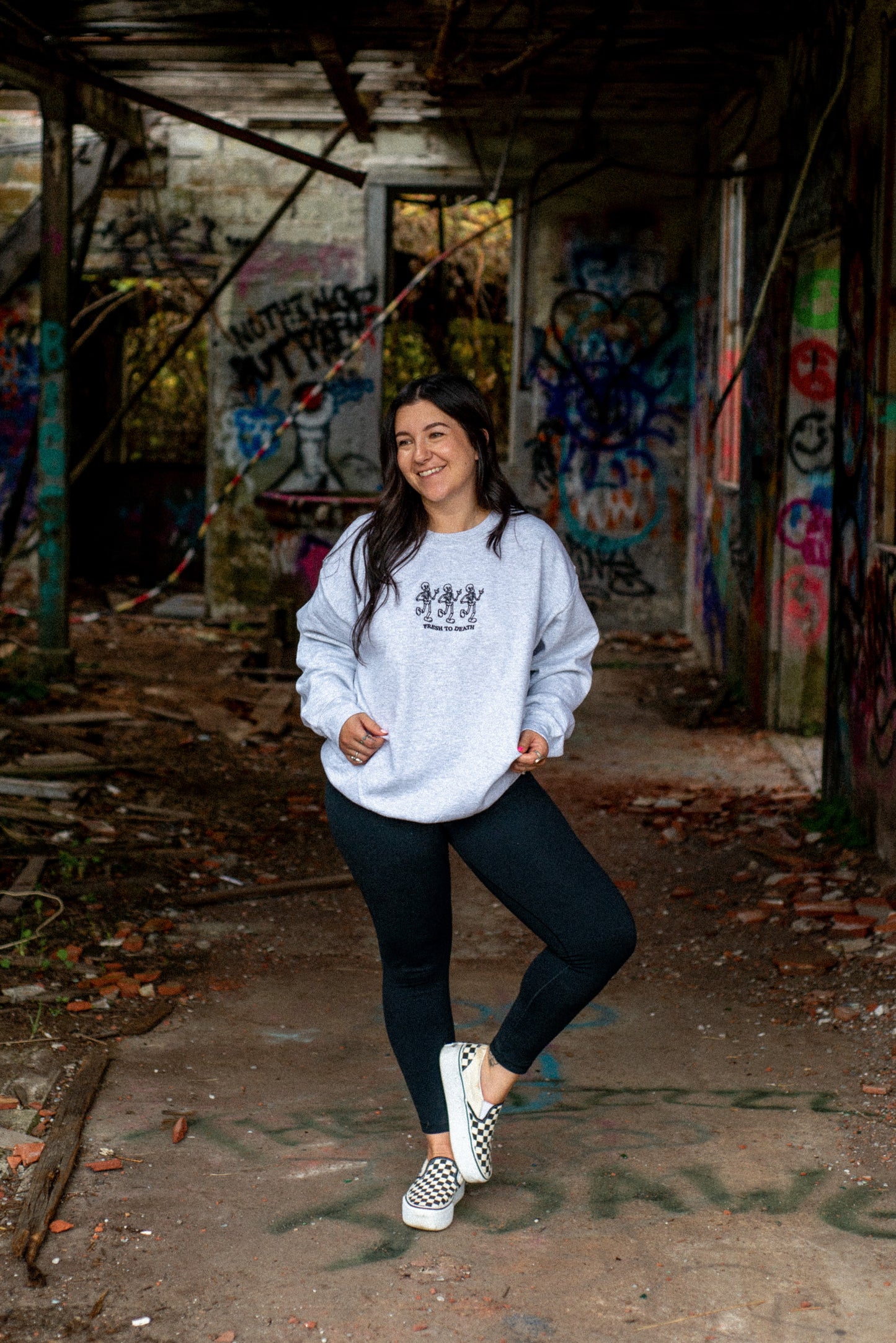 Fresh to Death Embroidered Crewneck