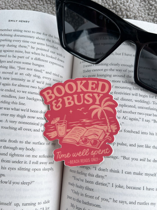 Booked & Busy Sticker