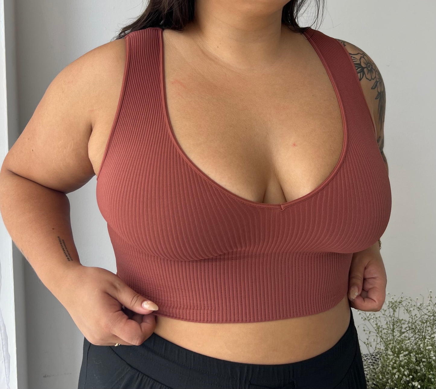 Plunge Seamless Tank Tops