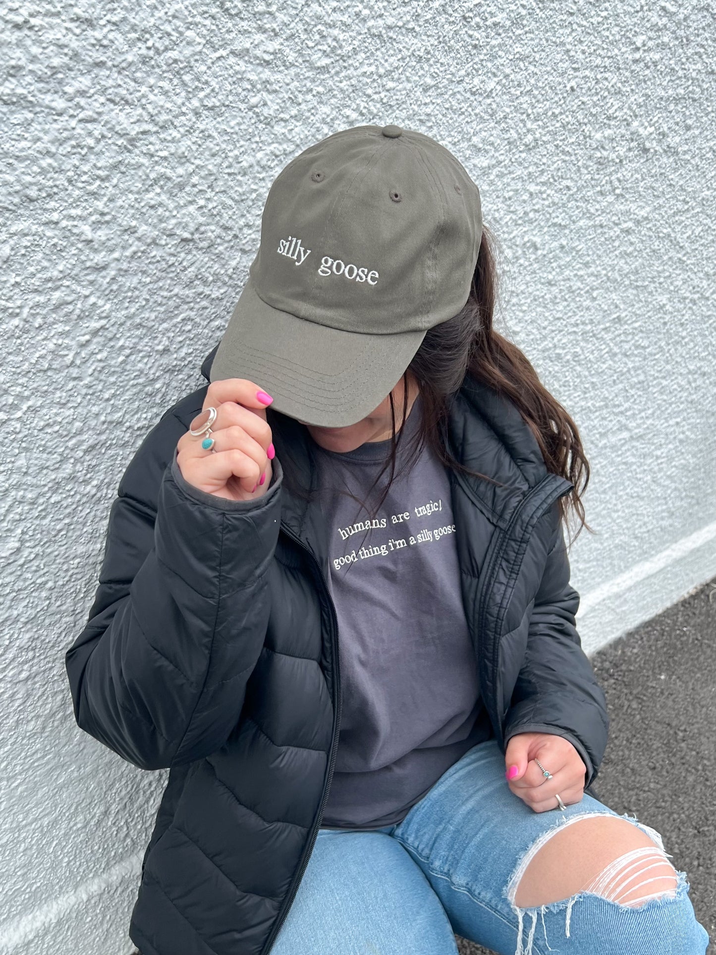 Silly Goose Embroidered Dad Hat