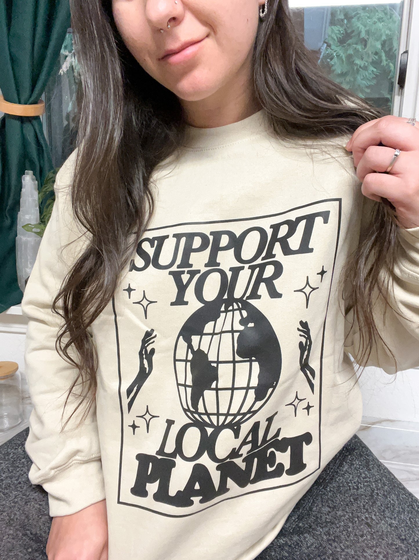 Support Your Local Planet Crewneck Sweatshirt