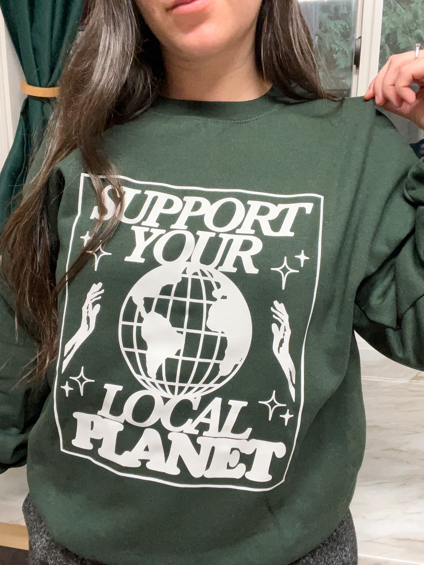 Support Your Local Planet Crewneck Sweatshirt