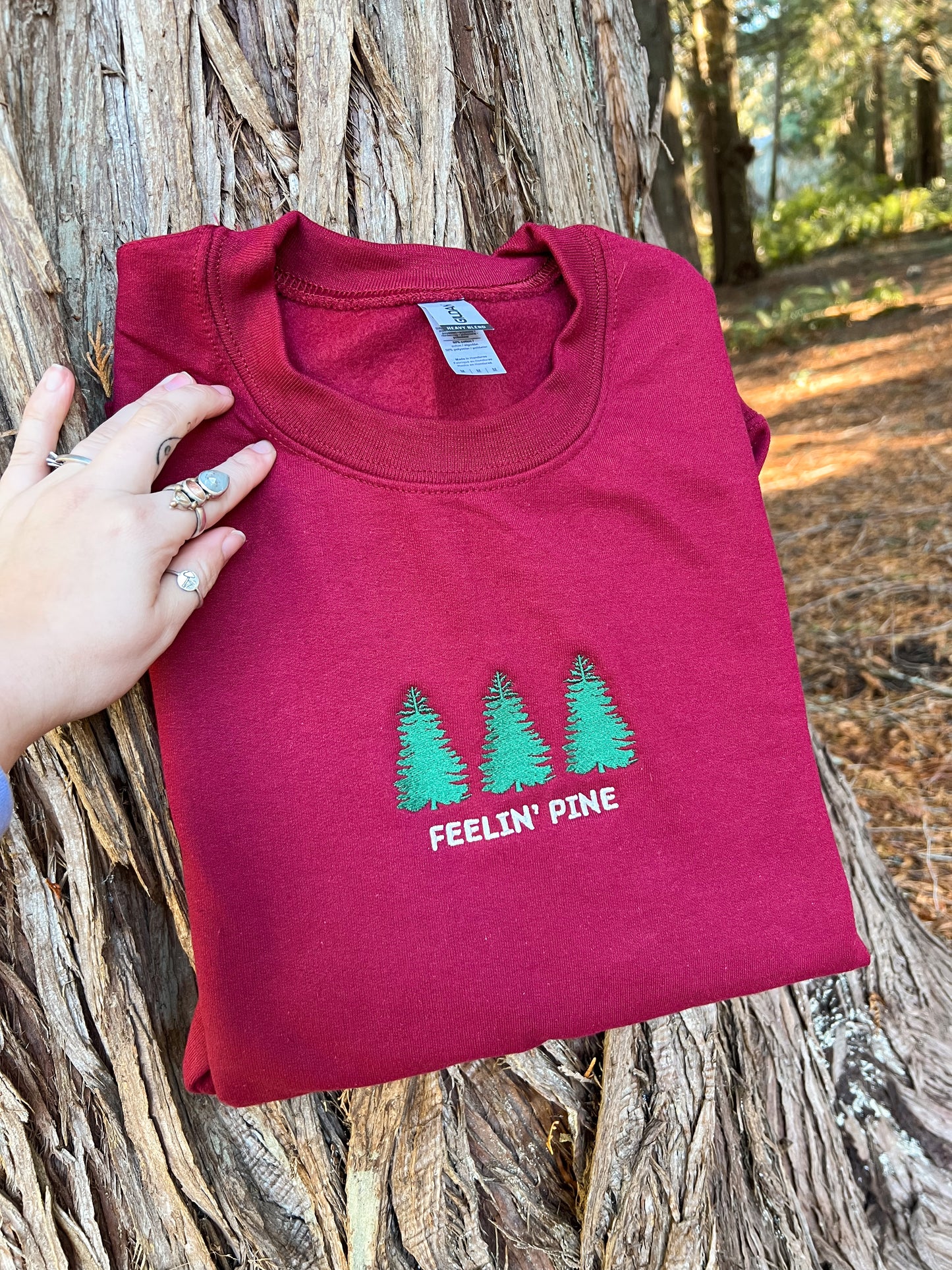 Feelin' Pine Embroidered Crewneck Sweatshirt