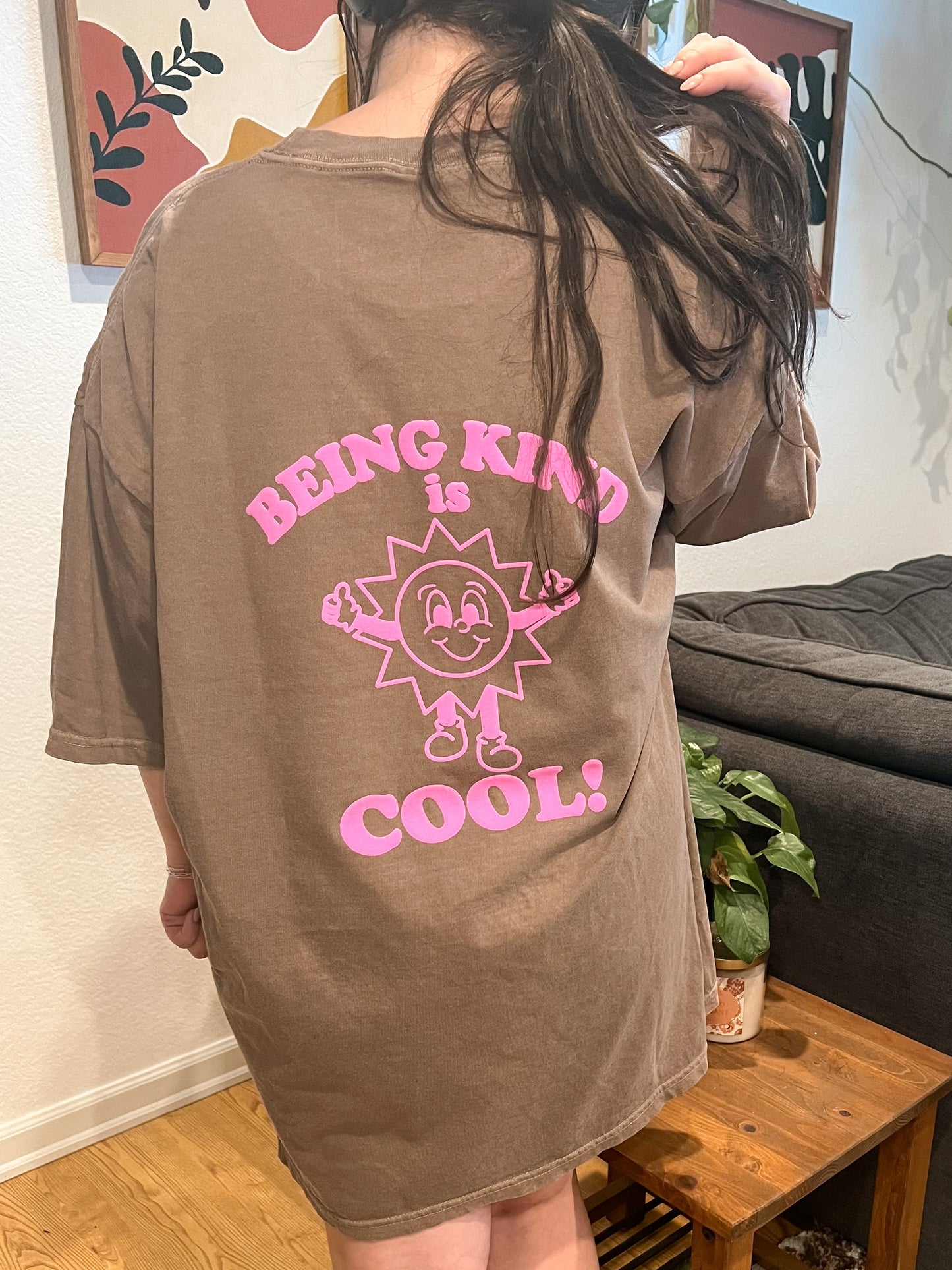 Being Kind is Cool Puff Print TShirt