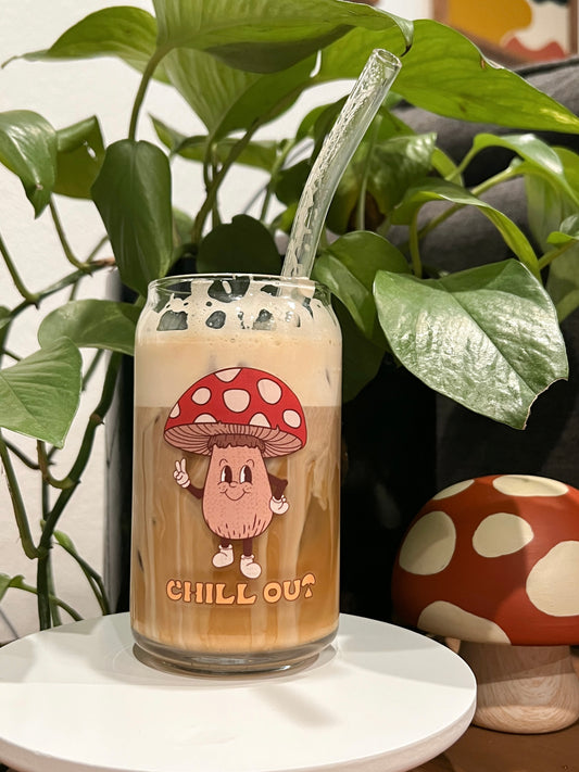Marvin the Mushroom Chill Out Can Glass Cup