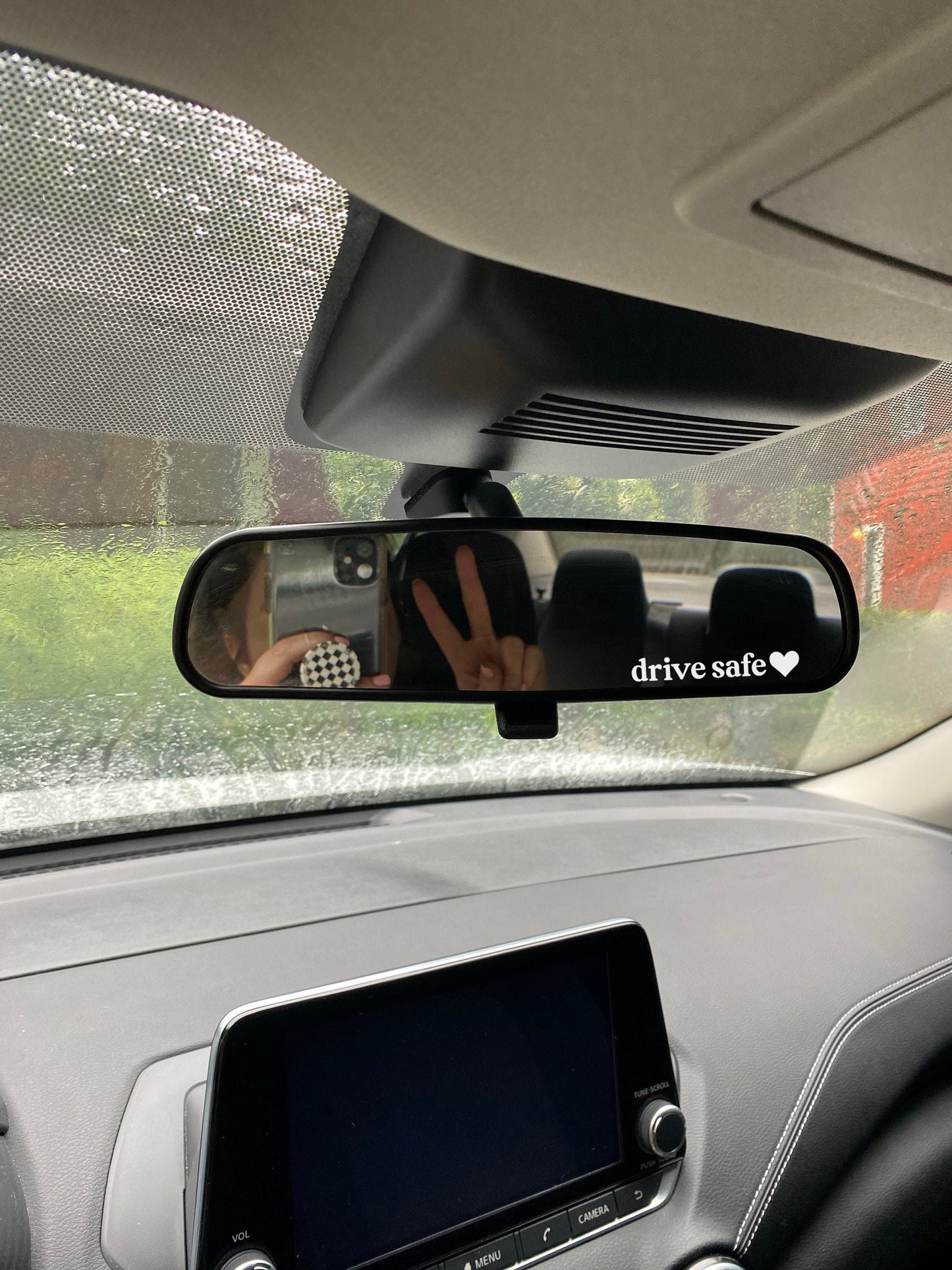 Drive Safe Car Mirror Decal