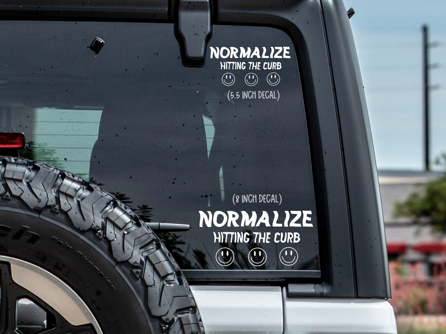 Normalize Hitting the Curb Car Decal